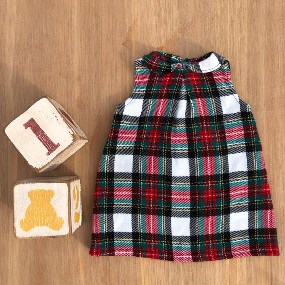 Carter's Other - Carters Infant Girls Red Green Plaid Tartan Dress
